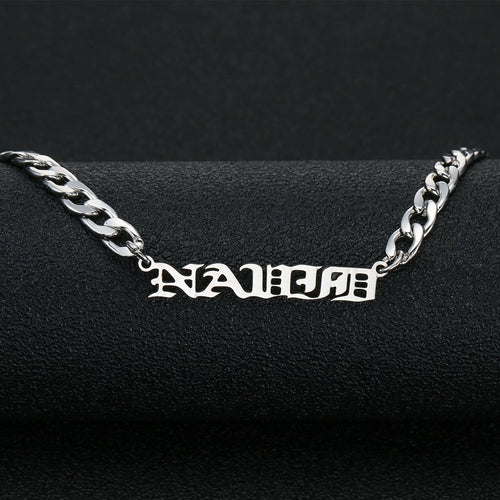 Old English Name Necklace