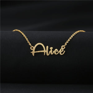 Christmas Gift CZ Name Necklace
