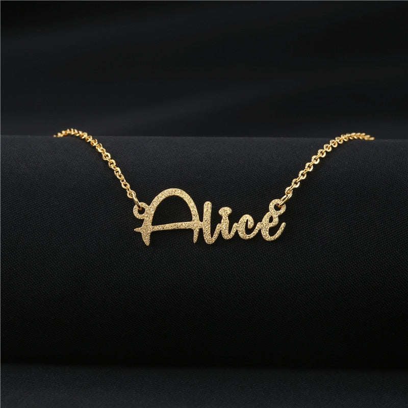 Christmas Gift CZ Name Necklace
