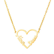Load image into Gallery viewer, Rose Gold Love Heart Personalized Name Necklaces